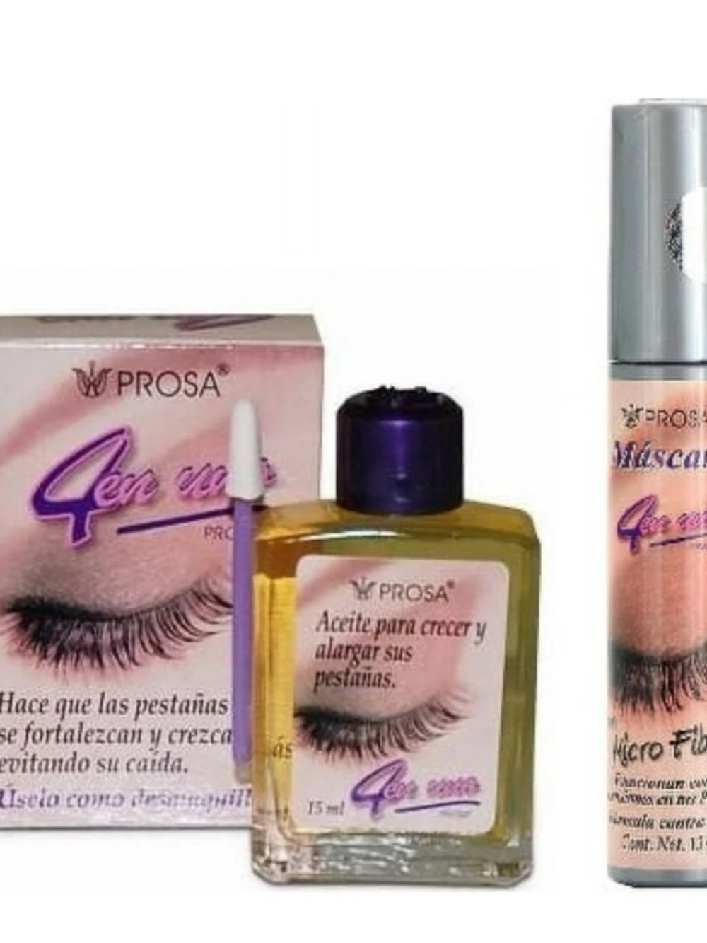 Eyelash Growth Oil & Mascara Set in Purple and Gold PROSA